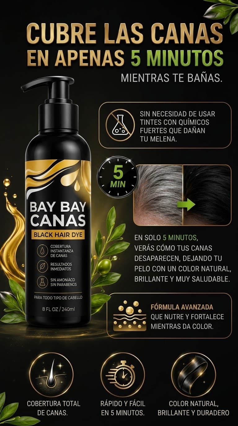 SHAMPOO TINTE BAY BAY CANAS + SERUM DE ARGÁN