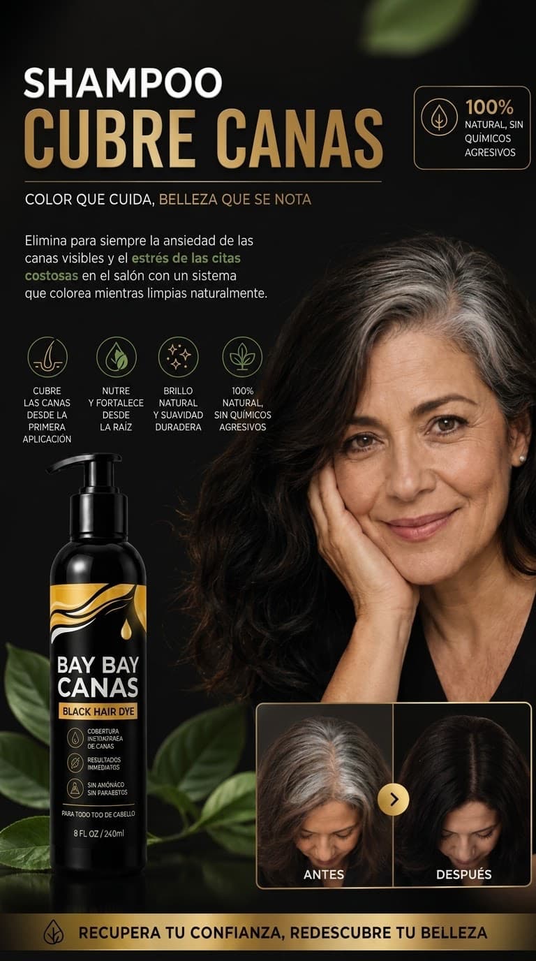 SHAMPOO TINTE BAY BAY CANAS + SERUM DE ARGÁN