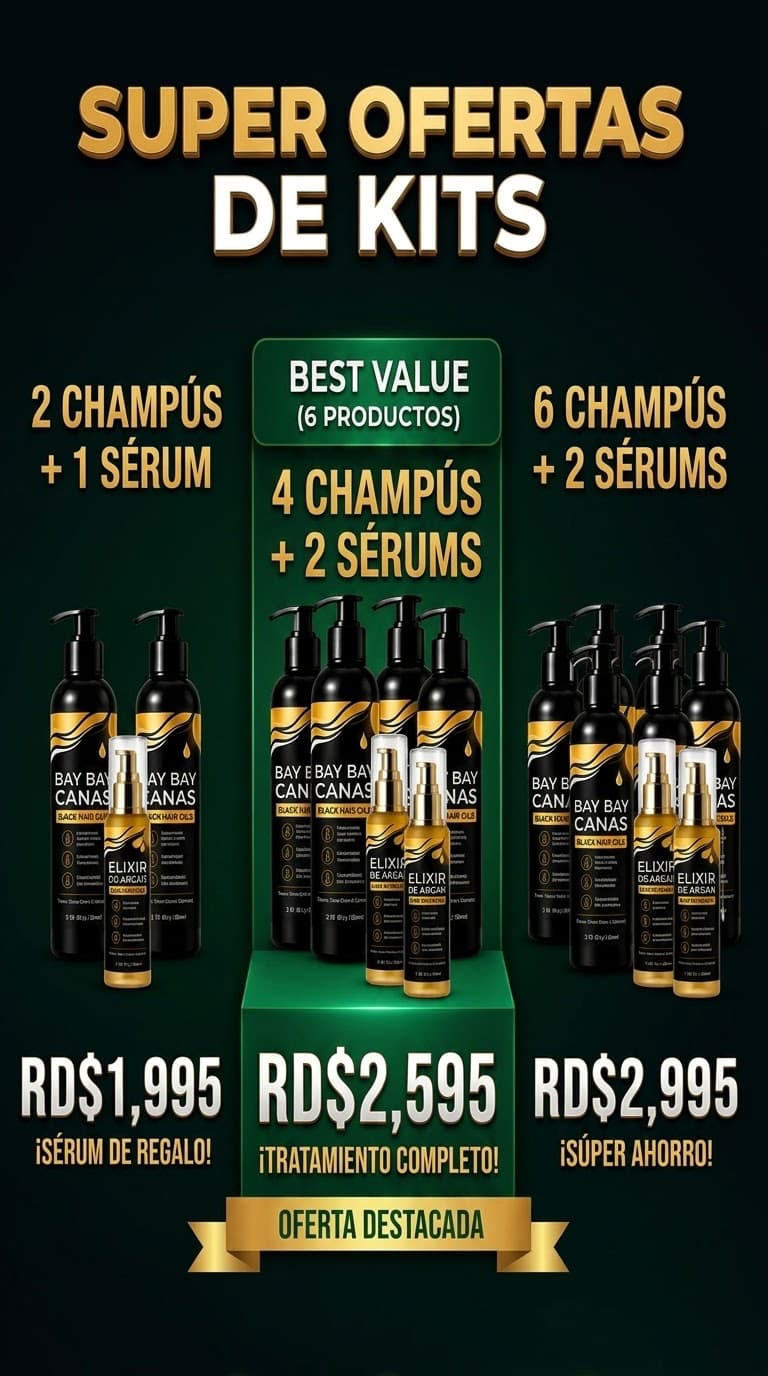 SHAMPOO TINTE BAY BAY CANAS + SERUM DE ARGÁN