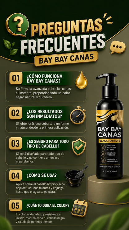 SHAMPOO TINTE BAY BAY CANAS + SERUM DE ARGÁN