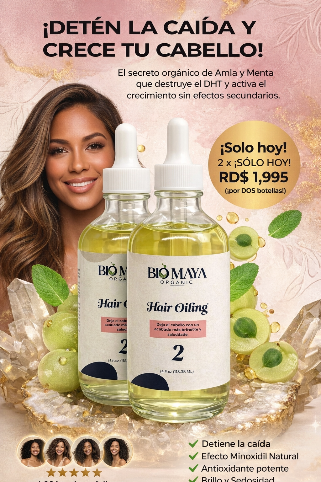 Aceite Amla 2x1 ¡DETÉN LA CAÍDA Y REACTIVA EL CRECIMIENTO DE TU CABELLO HOY!